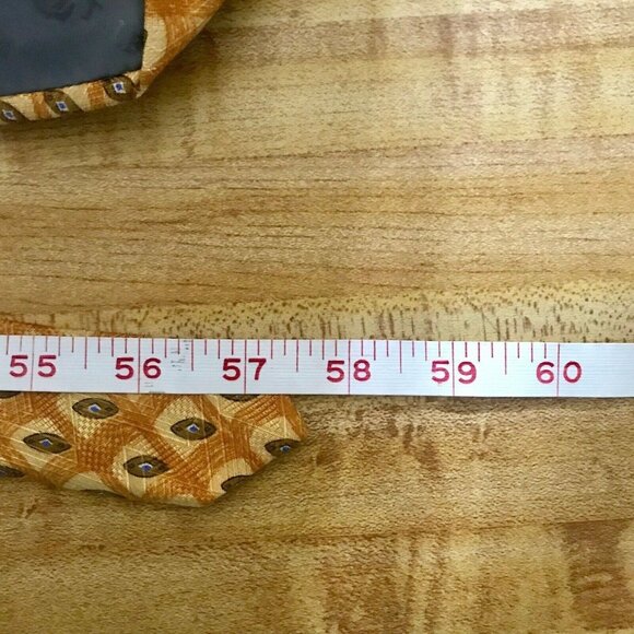 #1181 VTG Robert Talbot  gold and brown silk necktie - Picture 4 of 7